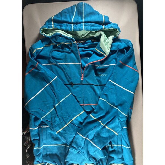 Sean John Blue Hoodie (XXL) • Blue with Zipper & multi-colored stripes (2000s) - Picture 1 of 2